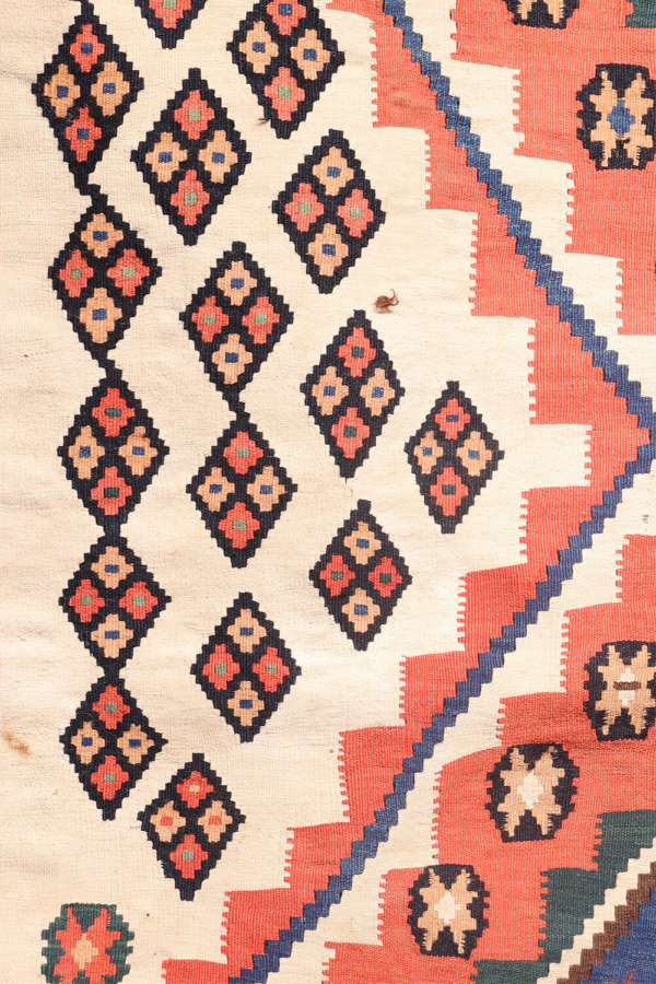 Kilim Qashqai antiguo, Irán. 248x156 cms - Imagen 7