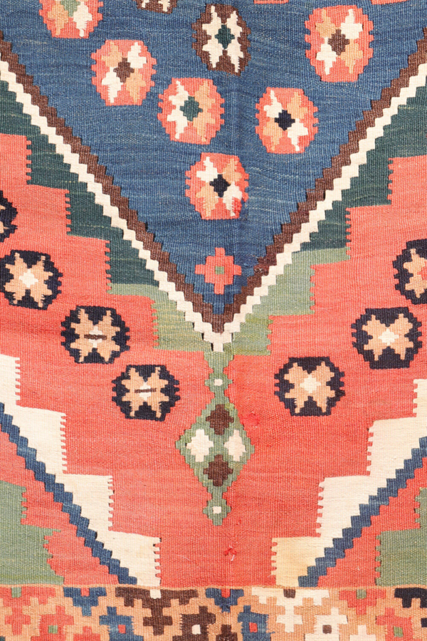 Kilim Qashqai antiguo, Irán. 248x156 cms - Imagen 8