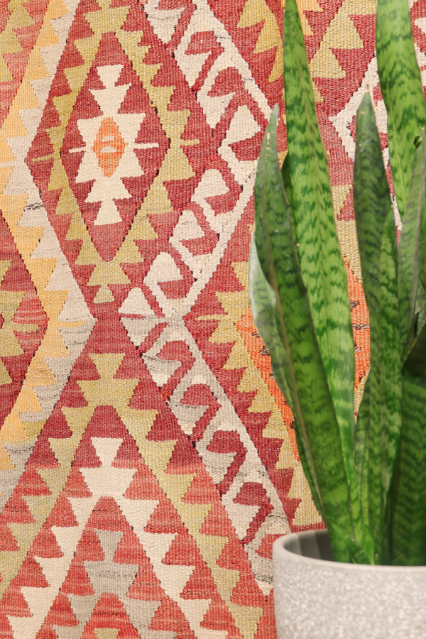 Semi-antique Antalya kilim from Turkey, 250x158 cms - Image 3