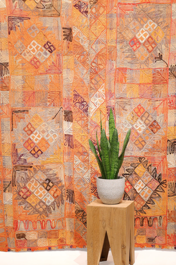 Vintage Marsh Arab kilim from Iraq. 243x160 cms