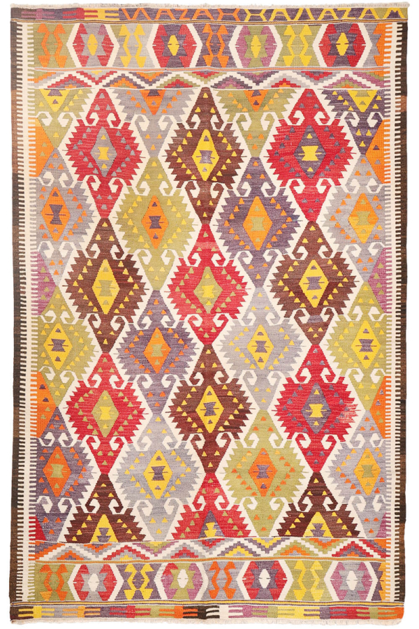 Kilim vintage de Barak con elibelinde, Turquía. 250x165 cms - Imagen 2