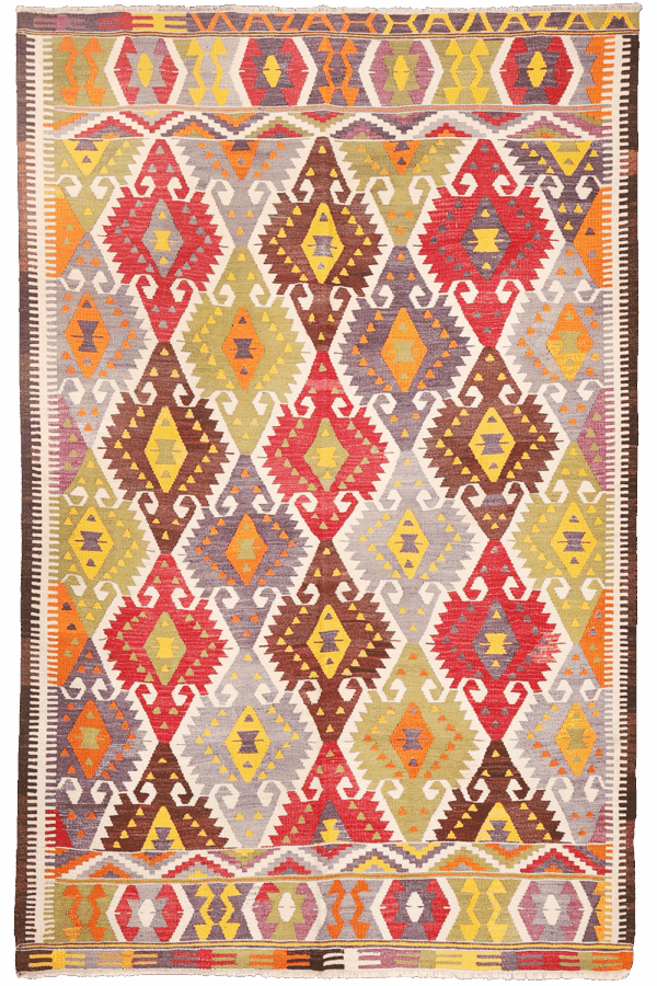 Kilim vintage de Barak con elibelinde, Turquía. 250x165 cms - Imagen 11