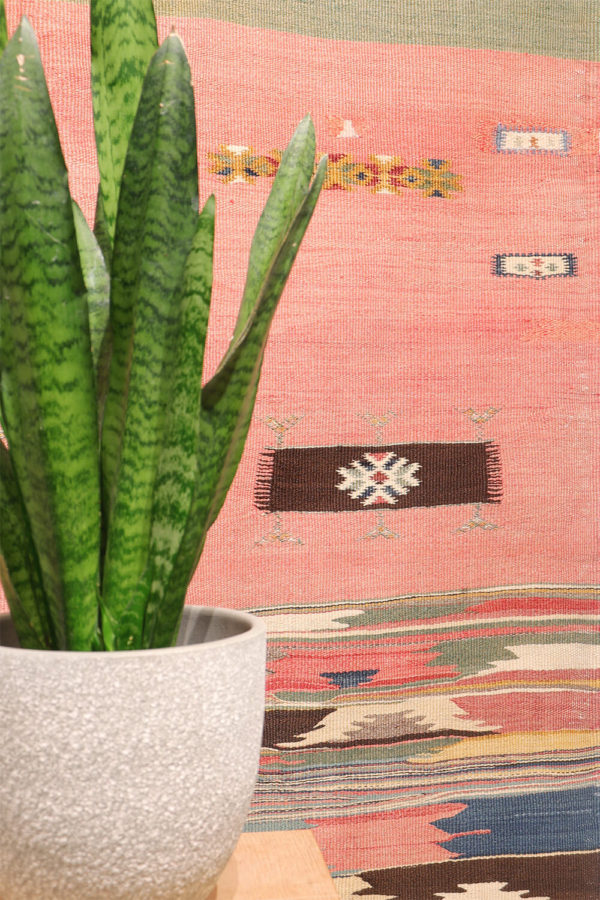 Antique Balikesir kilim from Turkey. 245x150 cms - Image 3