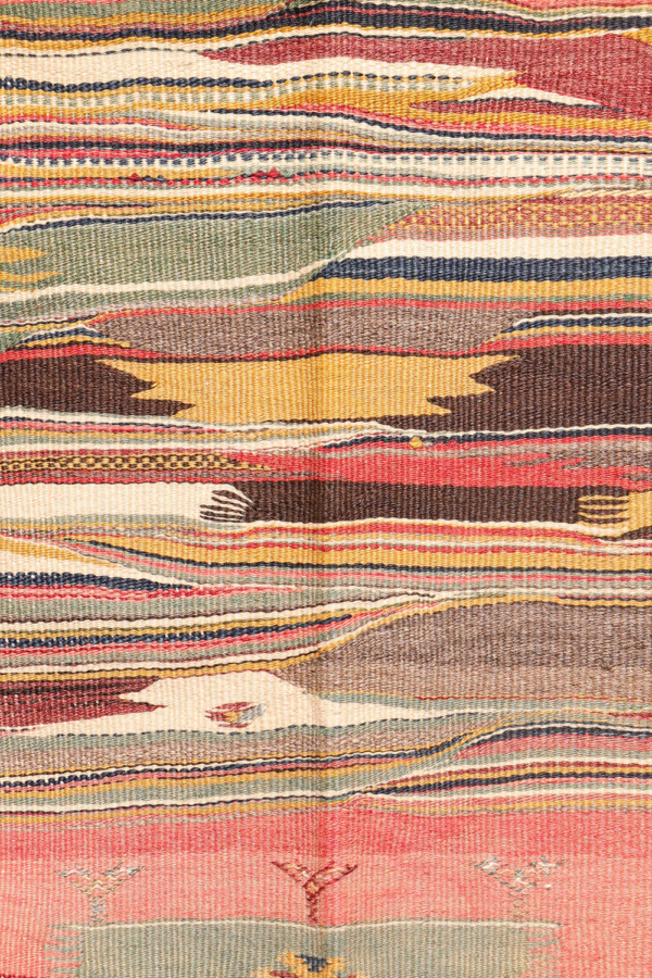 Antique Balikesir kilim from Turkey. 245x150 cms - Image 8