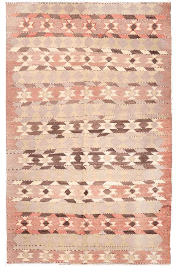 Semi-antique Milas kilim from Turkey. 257x168 cms - Image 9