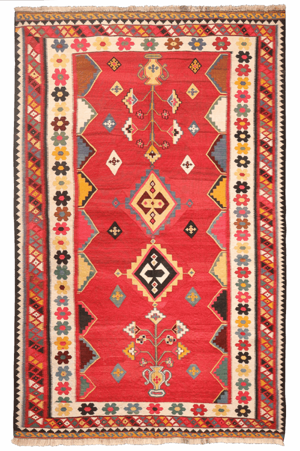 Vintage Qashqai kilim from Iran. 242x167 cms - Image 10