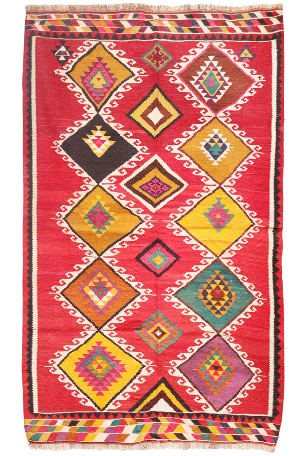 Vintage Qashqai kilim from Iran. 247x152 cms - Image 2