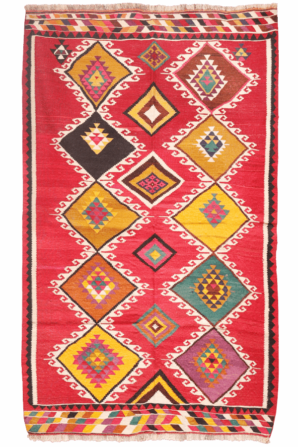 Vintage Qashqai kilim from Iran. 247x152 cms - Image 10