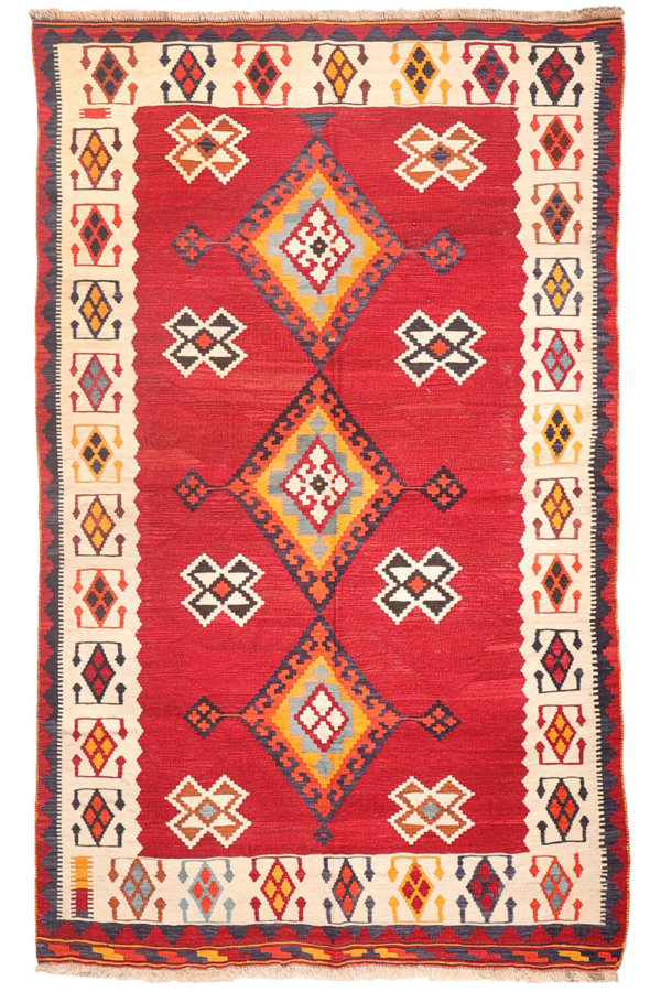 Vintage Qashqai kilim from Iran. 242x148 cms - Image 2