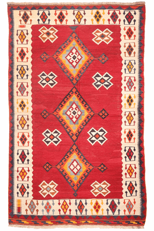 Vintage Qashqai kilim from Iran. 242x148 cms - Image 10