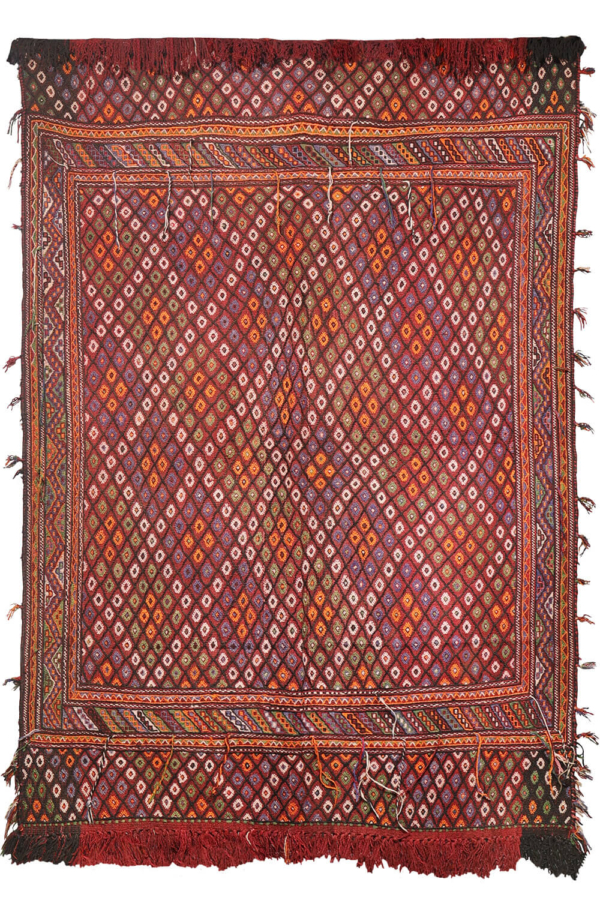 Semi-antique Arab shiraki kilim from Iran. 253x180 cms - Image 2