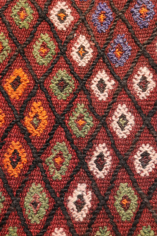 Semi-antique Arab shiraki kilim from Iran. 253x180 cms - Image 4