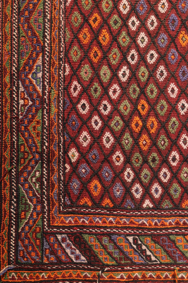 Semi-antique Arab shiraki kilim from Iran. 253x180 cms - Image 5
