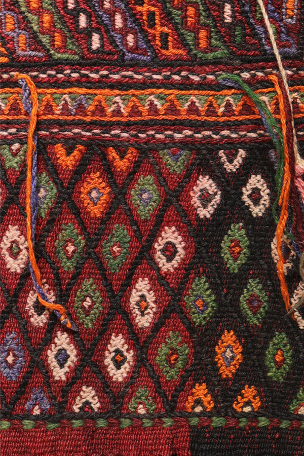 Semi-antique Arab shiraki kilim from Iran. 253x180 cms - Image 7