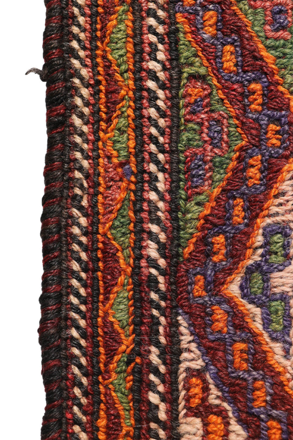 Semi-antique Arab shiraki kilim from Iran. 253x180 cms - Image 9