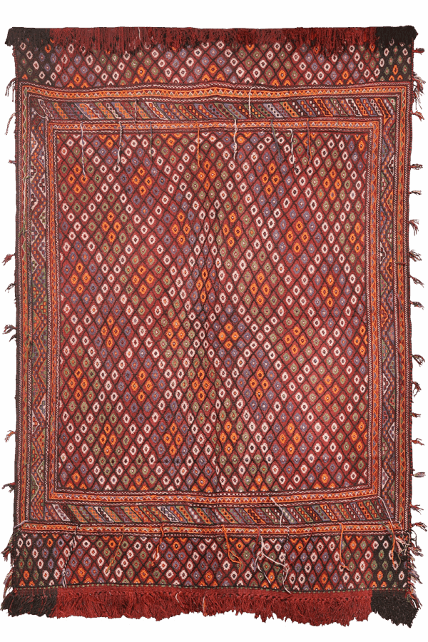 Semi-antique Arab shiraki kilim from Iran. 253x180 cms - Image 10