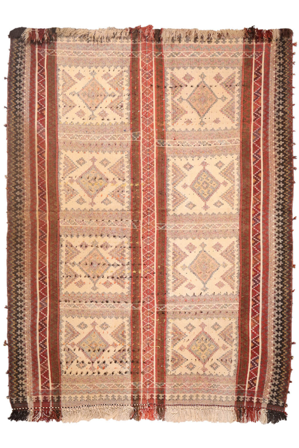 Antique Arabic kilim from Iran. 248x193 cms - Image 2