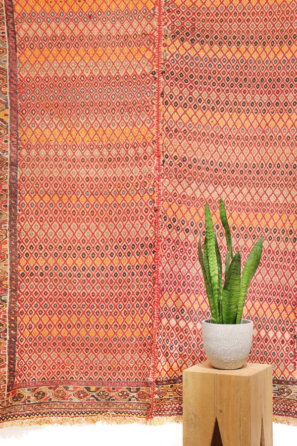 Kilim shiraki árabe semi-antiguo, Irán. 200x160 cms