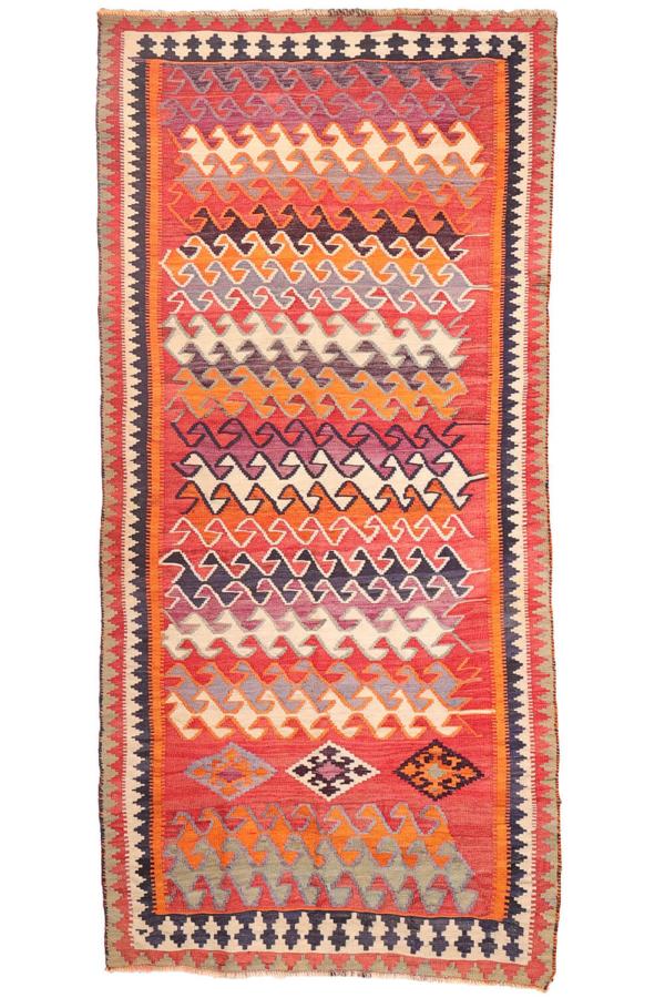 Kilim vintage Qashqai, Irán. 253x121 cms - Imagen 2