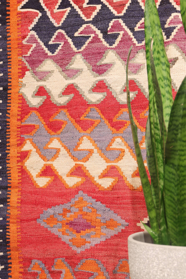 Kilim vintage Qashqai, Irán. 253x121 cms - Imagen 3