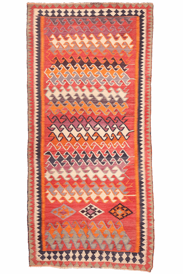 Kilim vintage Qashqai, Irán. 253x121 cms - Imagen 10