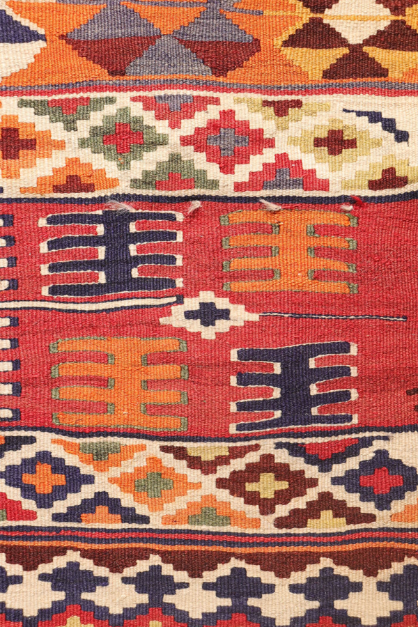 Semi-antique Qashqai kilim from Iran. 247x161 cms - Image 4