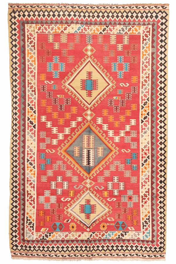 Kilim vintage Qashqai, Irán. 244x156 cms - Imagen 11