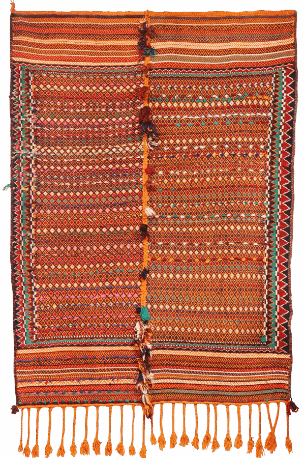 Kilim shiraki vintage árabe, 222x160 cms - Imagen 9