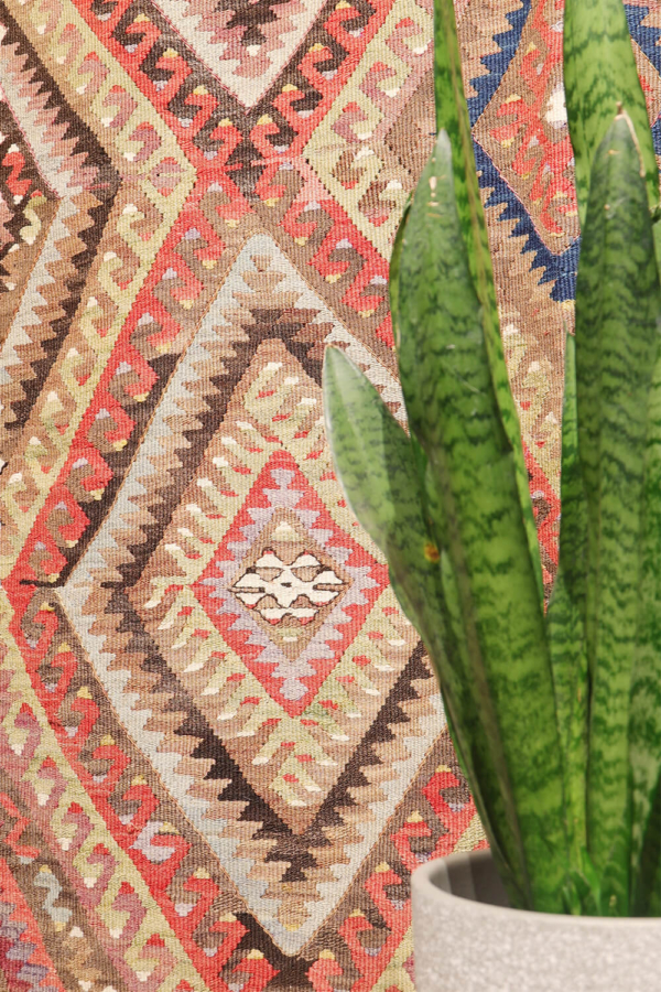 kilim semi-antiguo de Fetiyeh, Turquía. 251x160 cms - Imagen 3
