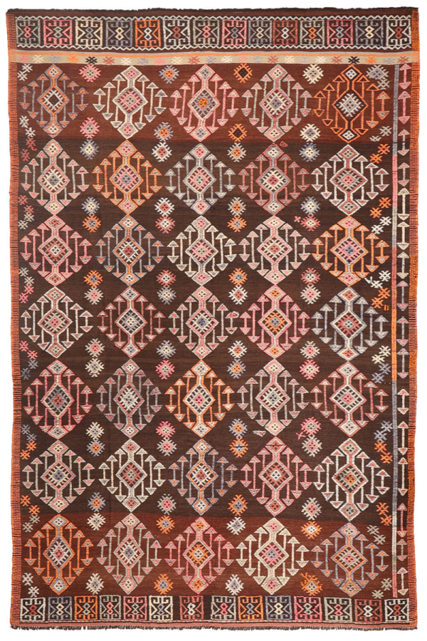 Vintage Canakkale kilim from Turkey. 252x165 cms - Image 2
