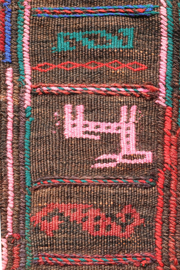 Kilim de guerra vintage Baluch, Afganistán. 141x64 cms - Imagen 5