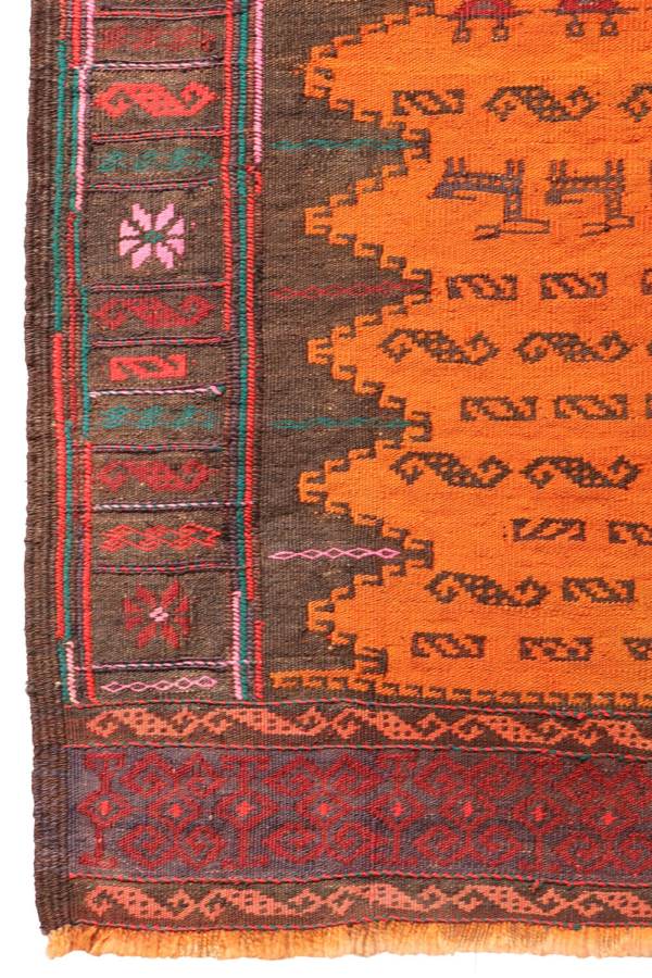 Kilim de guerra vintage Baluch, Afganistán. 141x64 cms - Imagen 6