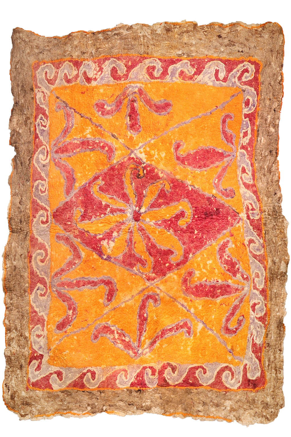 Fieltro o namad vintage Yaqub Khani Baluch, Afganistán. 240x185 cms - Imagen 2