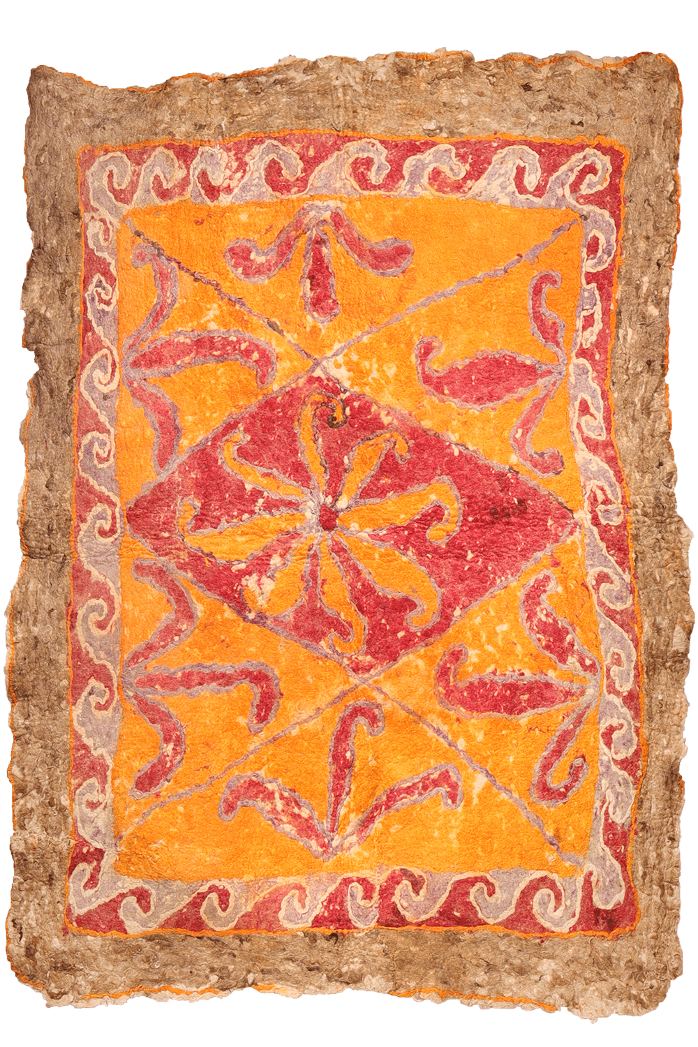 Fieltro o namad vintage Yaqub Khani Baluch, Afganistán. 240x185 cms - Imagen 8