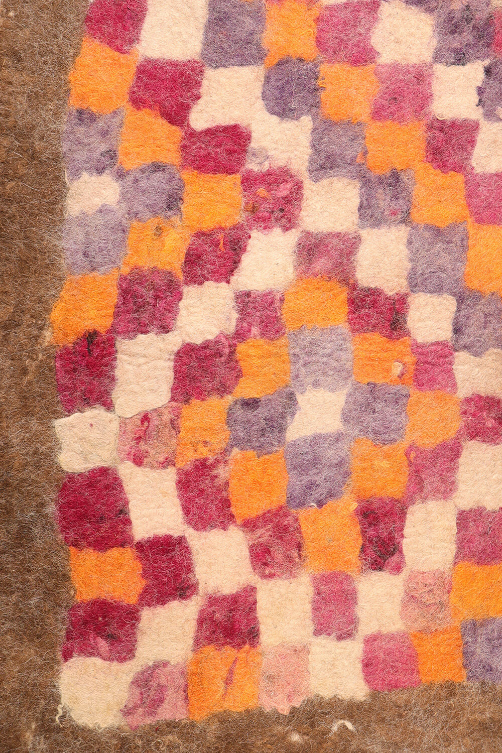 Fieltro semi antiguo Pulikumri uzbeko tartari, Afganistán. 246x161 cms - Imagen 4