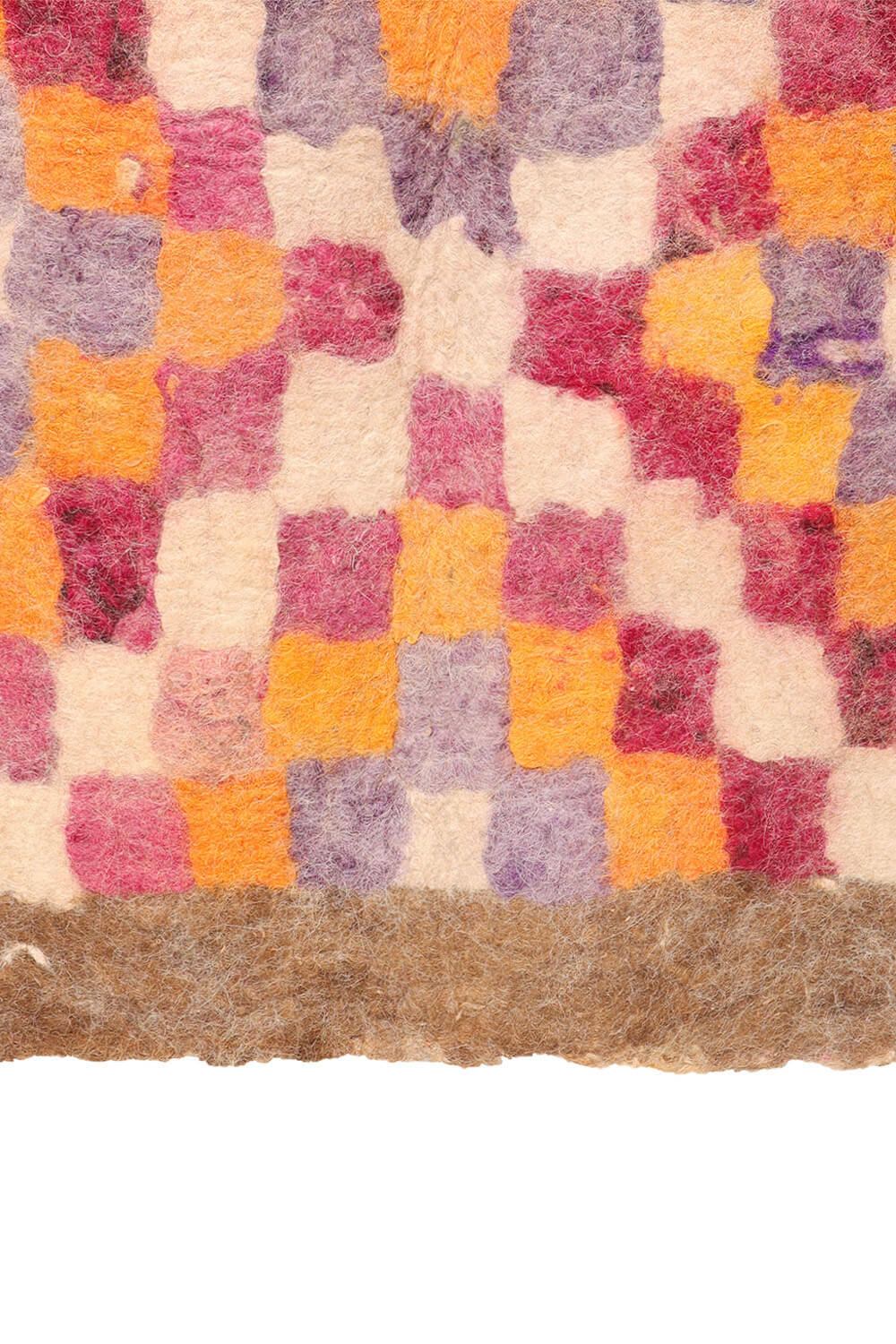 Fieltro semi antiguo Pulikumri uzbeko tartari, Afganistán. 246x161 cms - Imagen 6