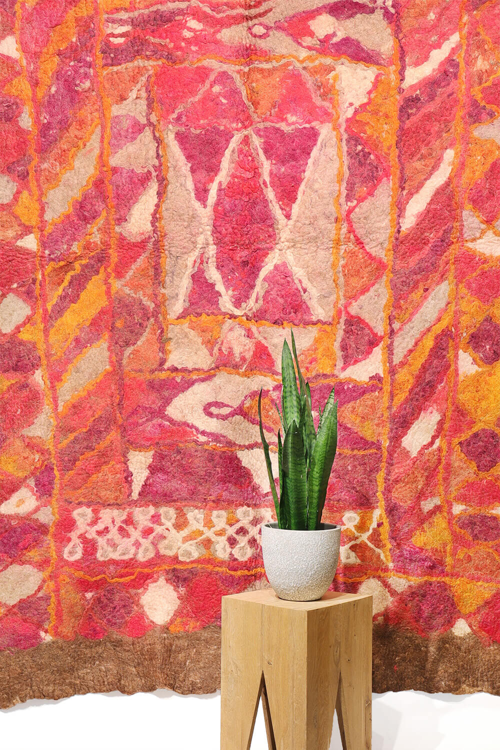 Fieltro o namad vintage Baluch de Adreskand, Afganistán. 255x194 cms