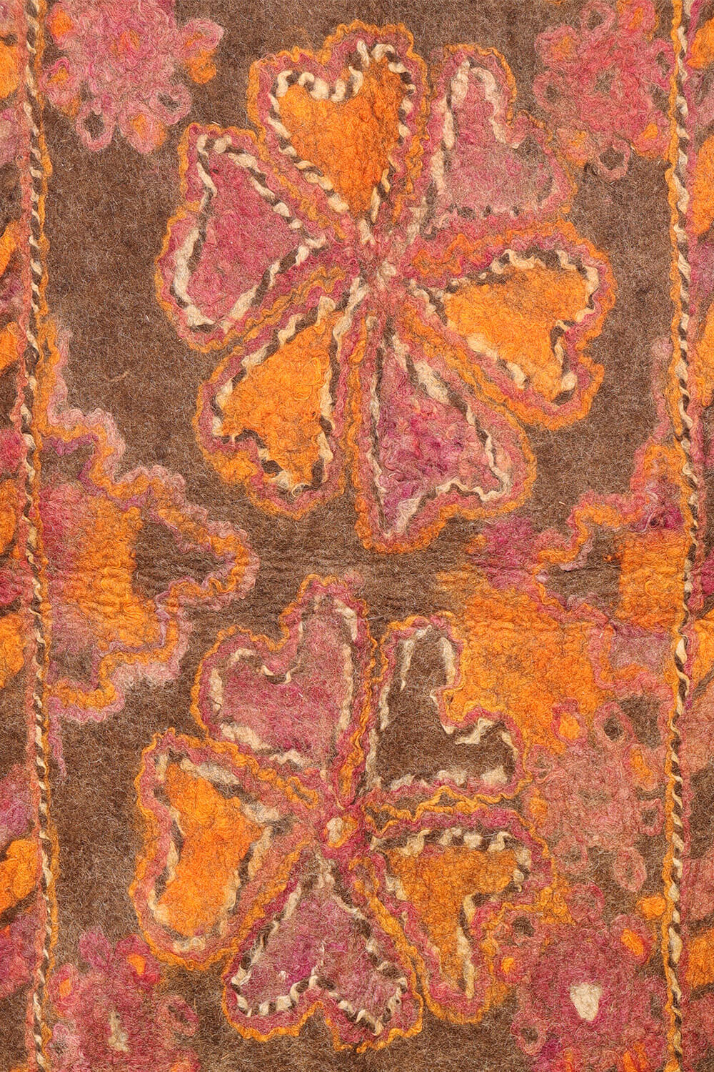 Fieltro o namad vintage Taimani Baluch, Afganistán. 244x177 cms - Imagen 3