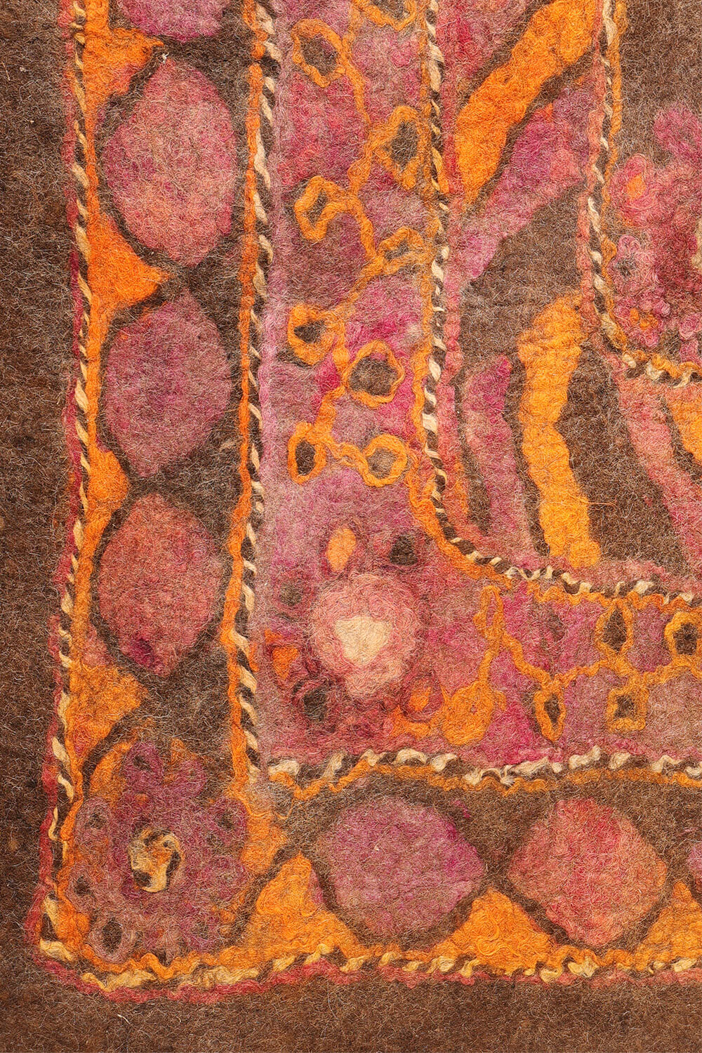 Fieltro o namad vintage Taimani Baluch, Afganistán. 244x177 cms - Imagen 4