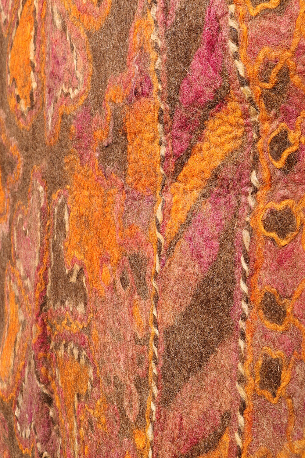 Fieltro o namad vintage Taimani Baluch, Afganistán. 244x177 cms - Imagen 5