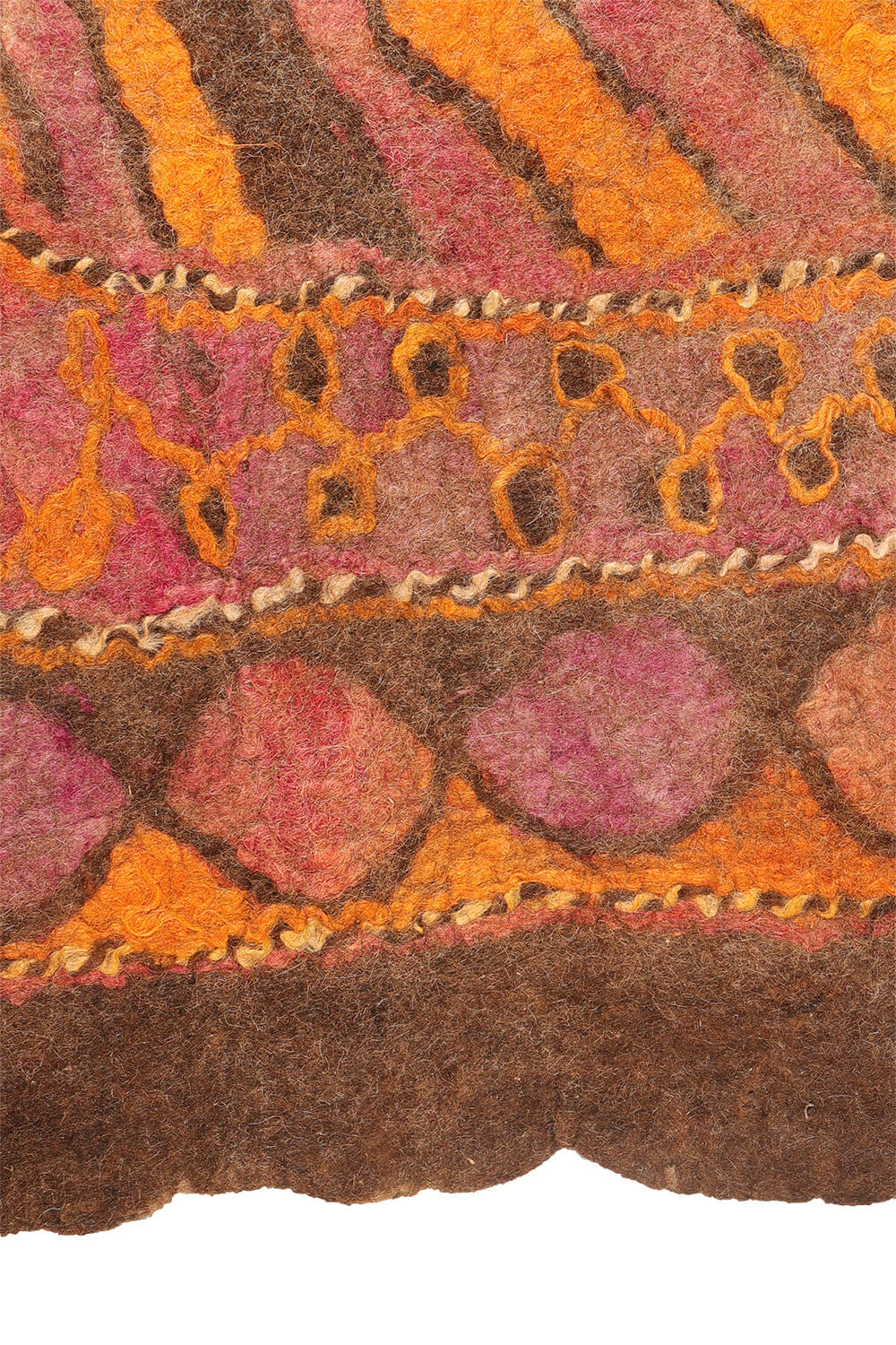 Fieltro o namad vintage Taimani Baluch, Afganistán. 244x177 cms - Imagen 7