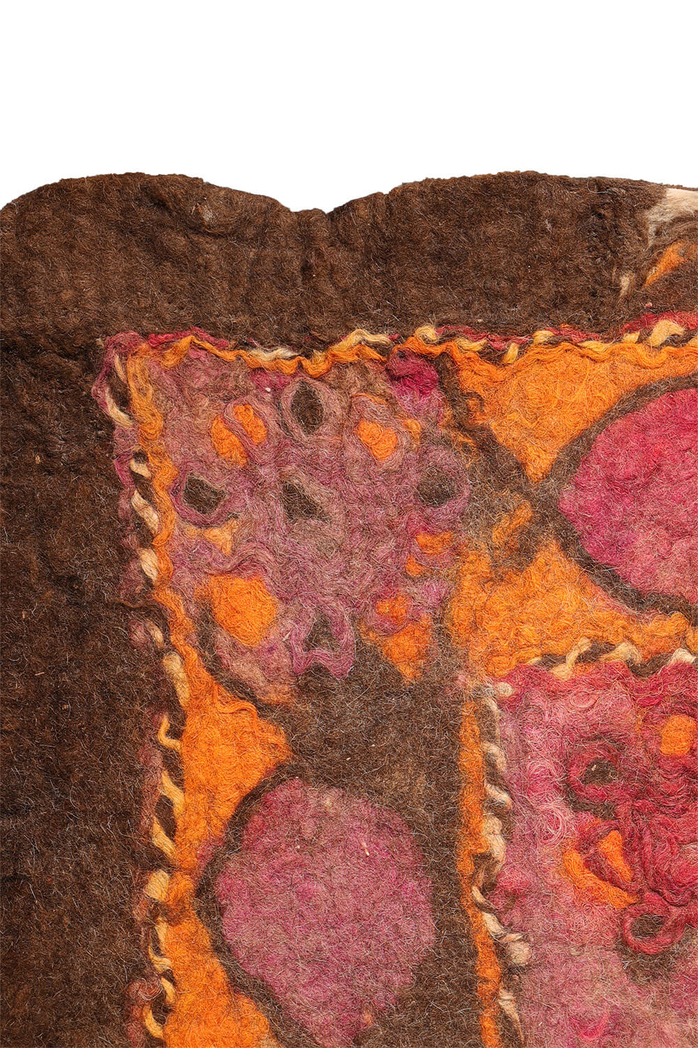 Fieltro o namad vintage Taimani Baluch, Afganistán. 244x177 cms - Imagen 8