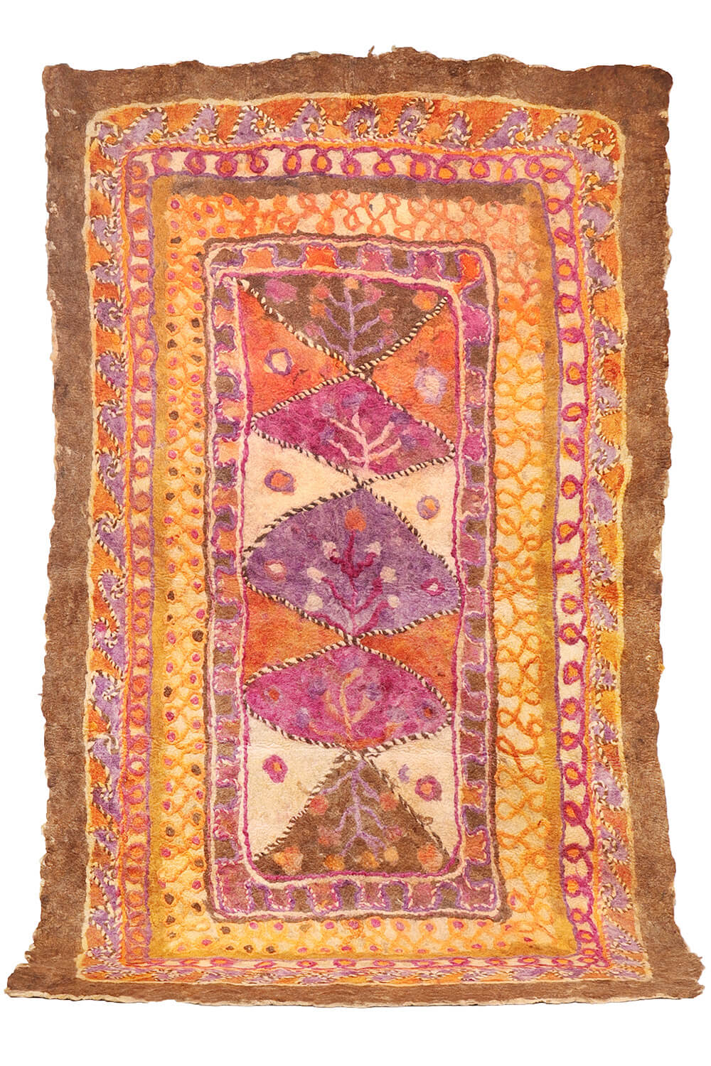 Fieltro o namad vintage Taimani Baluch, Afganistán. 328x206 cms - Imagen 2
