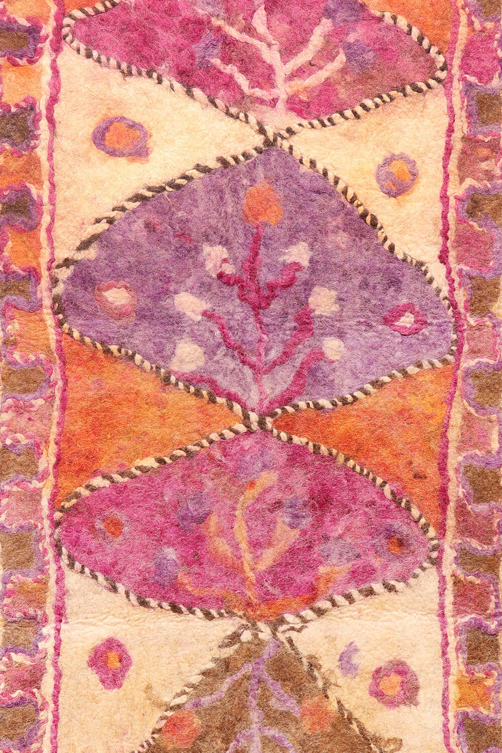 Fieltro o namad vintage Taimani Baluch, Afganistán. 328x206 cms - Imagen 3