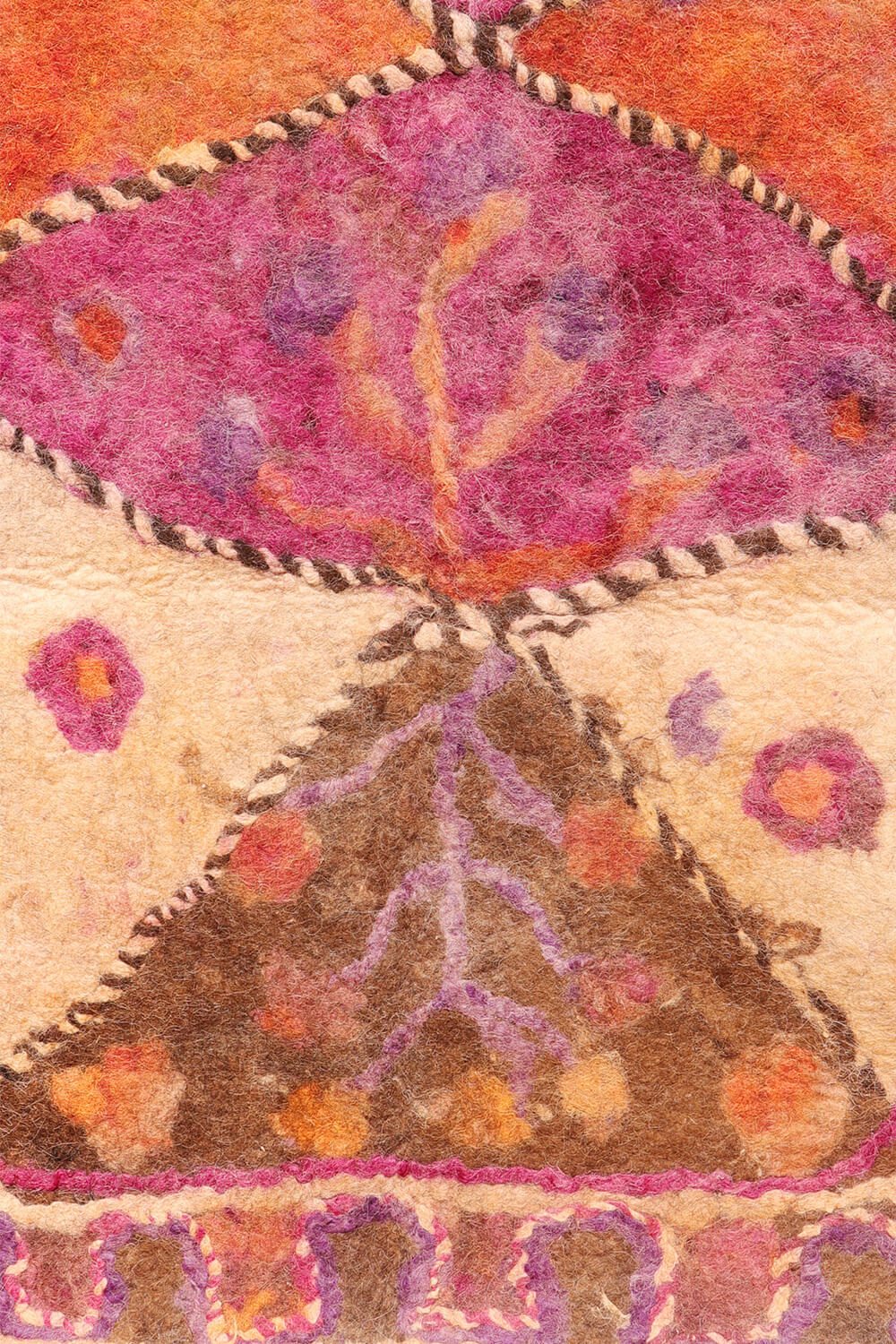 Fieltro o namad vintage Taimani Baluch, Afganistán. 328x206 cms - Imagen 5