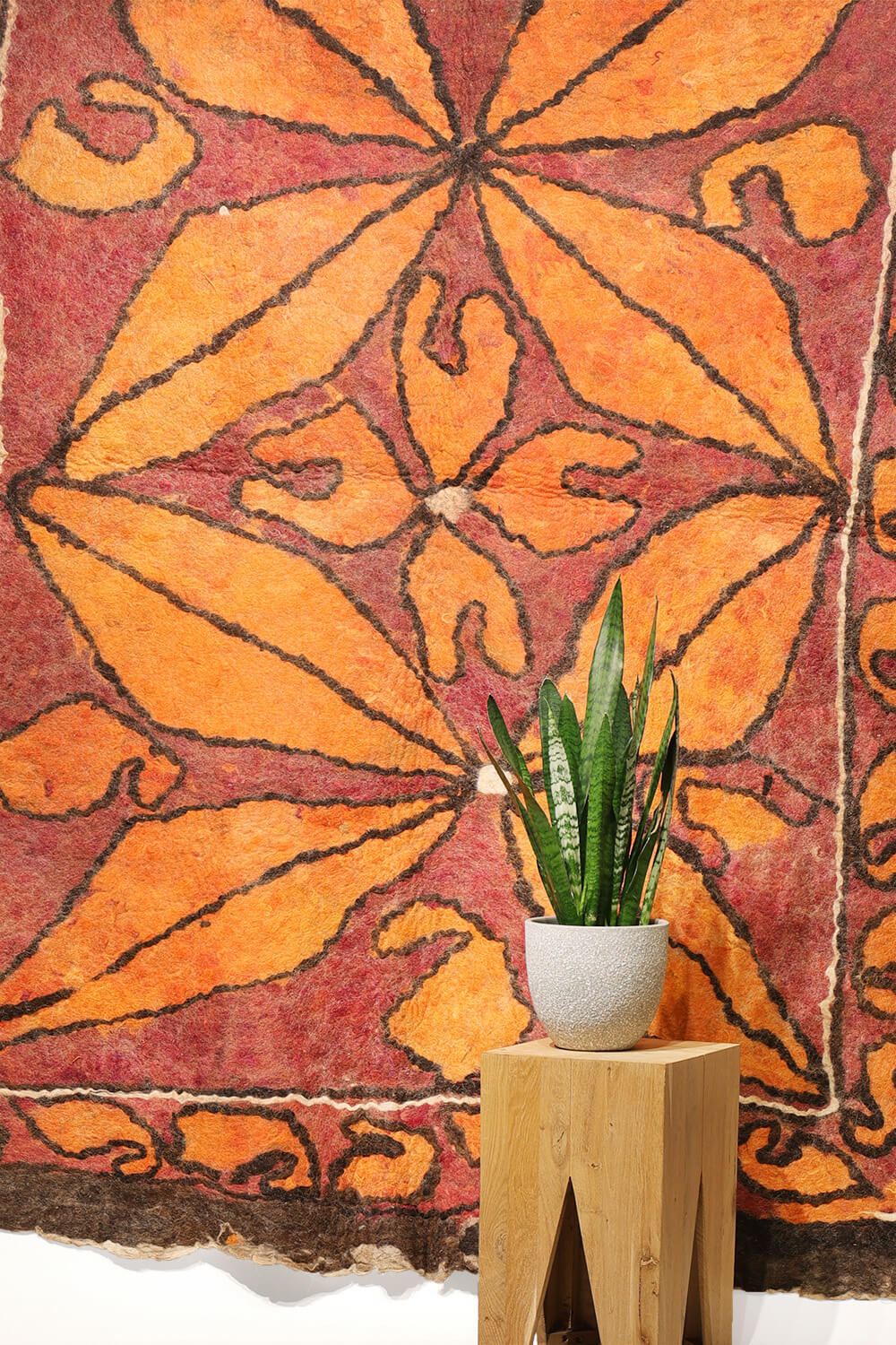 Fieltro o namad vintage Yaqub Khani Baluch, Afganistán. 249x196 cms