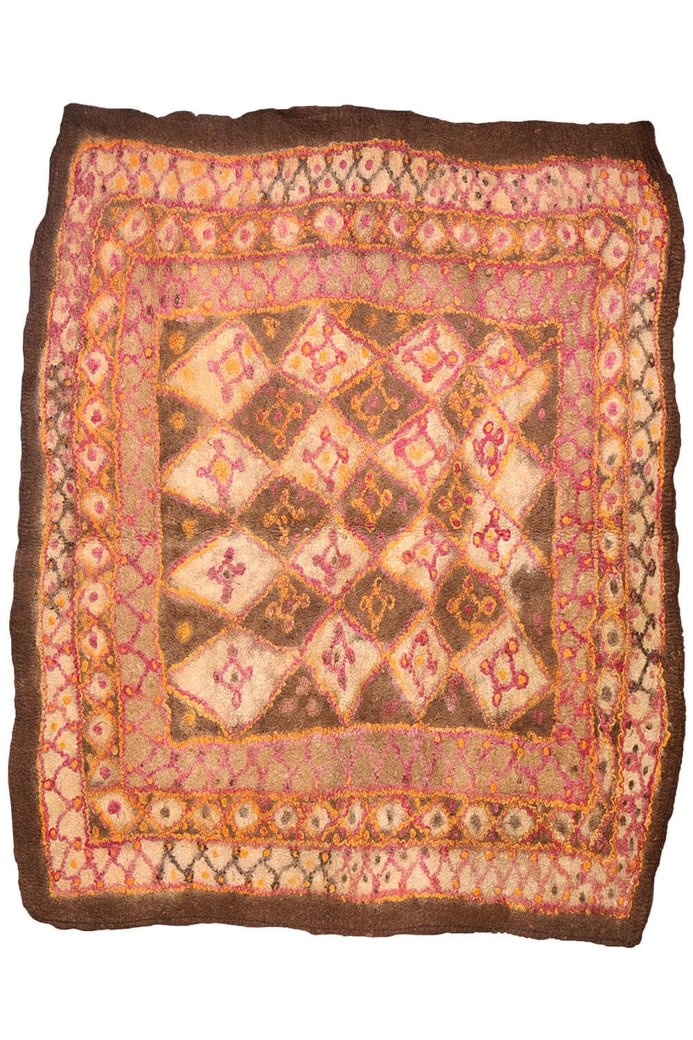 Fieltro o namad vintage Adreskand Baluch, Afganistán. 237x193 cms - Imagen 2