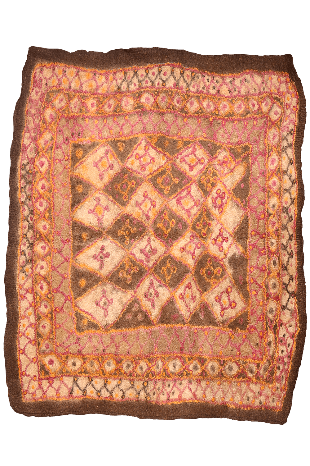 Fieltro o namad vintage Adreskand Baluch, Afganistán. 237x193 cms - Imagen 8