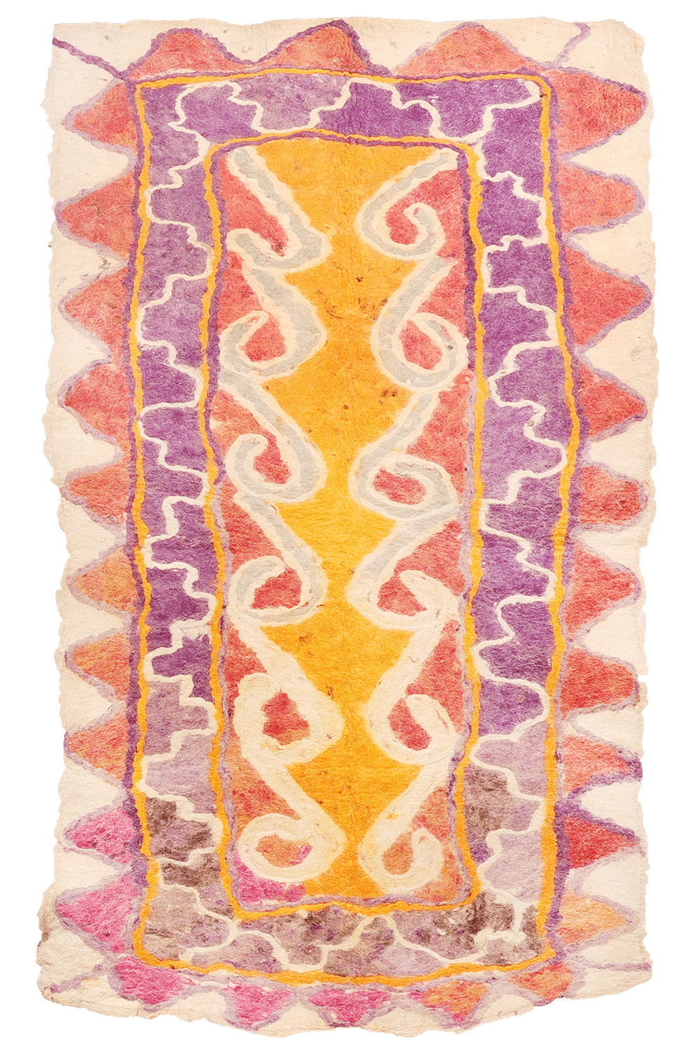 Fieltro o namad semi-antiguo Yaqub Khani Baluch, Afganistán. 244x152 cms - Imagen 3