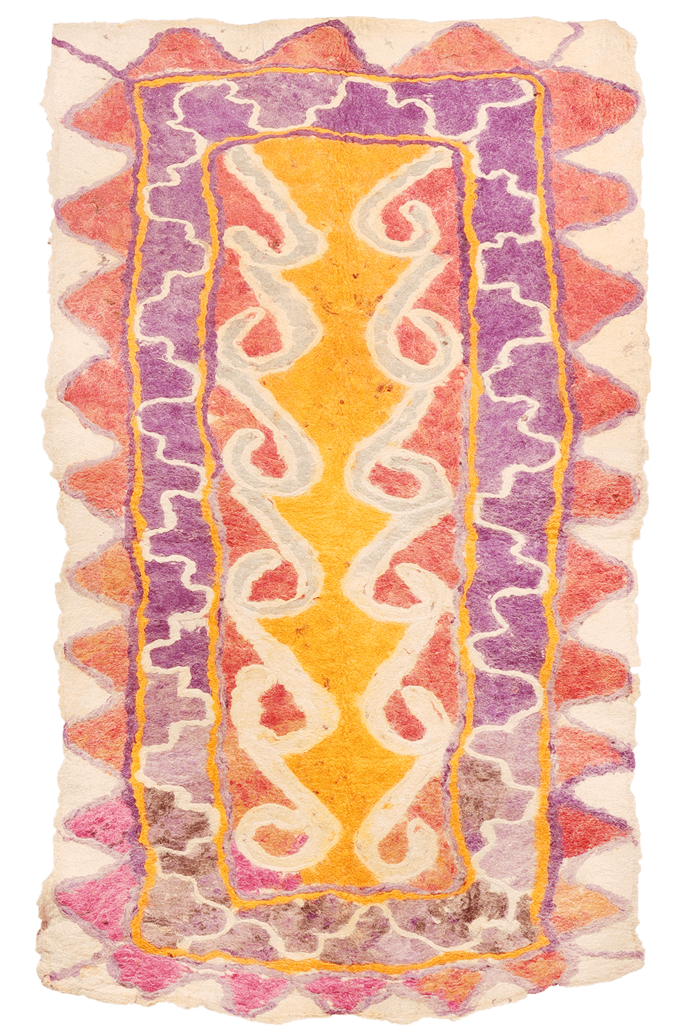 Fieltro o namad semi-antiguo Yaqub Khani Baluch, Afganistán. 244x152 cms - Imagen 12